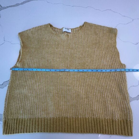 Mustard Yellow Sleeveless Knit Sweater - Picture 3 of 6